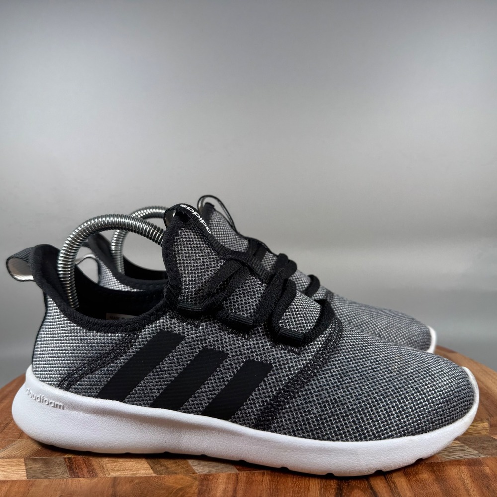 Adidas Cloudfoam Pure 2.0 Womens 6.5 Black Grey Primegreen Sneakers H04755